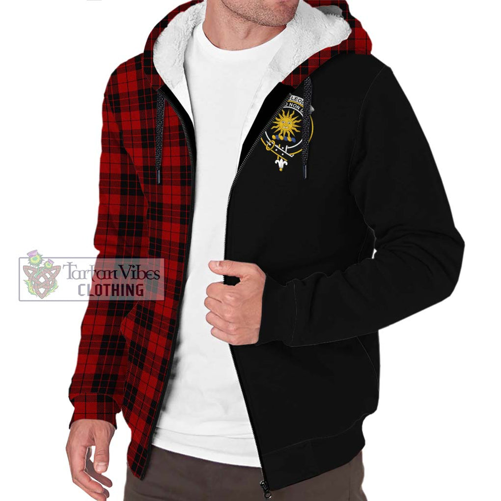 MacLeod of Raasay Highland Tartan Sherpa Hoodie with Family Crest and Half Of Me Style Unisex S - Tartanvibesclothing Shop