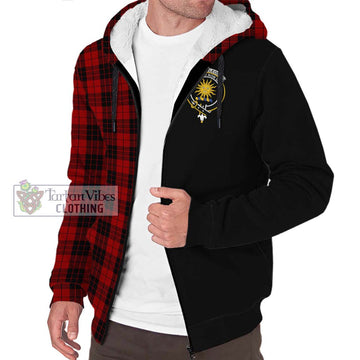 MacLeod of Raasay Highland Tartan Sherpa Hoodie with Family Crest and Half Of Me Style