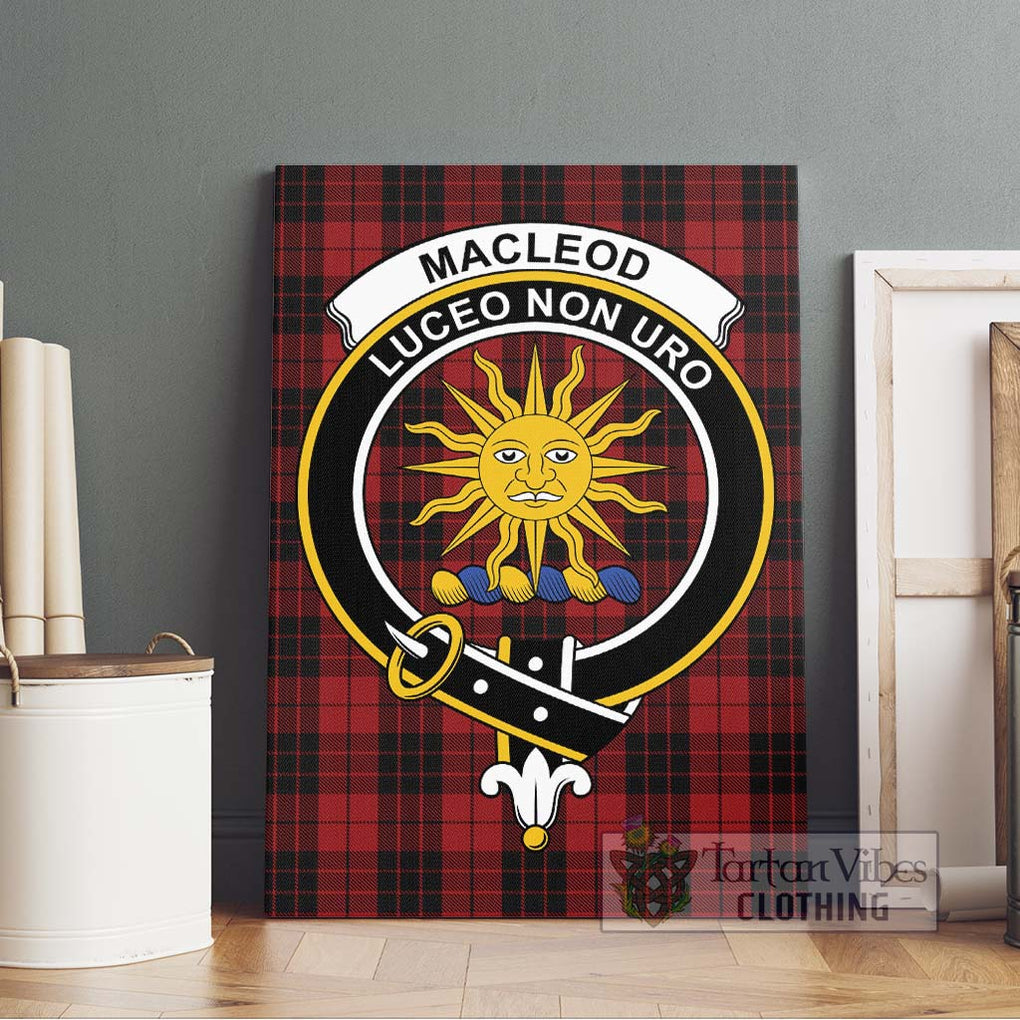 MacLeod of Raasay Highland Tartan Canvas Print Wall Art with Family Crest Without Frame - Tartan Vibes Clothing