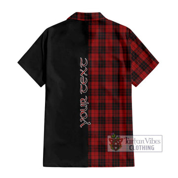 MacLeod of Raasay Highland Tartan Short Sleeve Button Shirt with Family Crest and Half Of Me Style