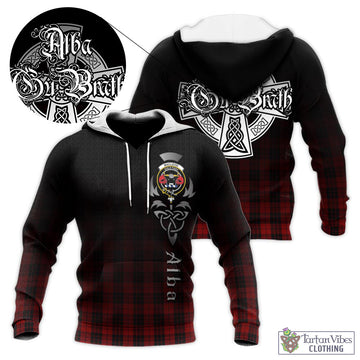 MacLeod of Raasay Highland Tartan Knitted Hoodie Featuring Alba Gu Brath Family Crest Celtic Inspired