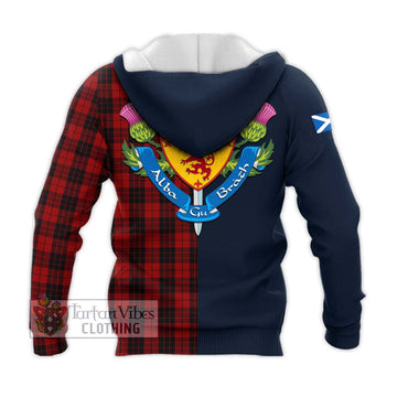 MacLeod of Raasay Highland Tartan Knitted Hoodie Alba with Scottish Lion Royal Arm Half Style