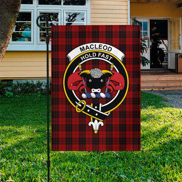 MacLeod of Raasay Highland Tartan Flag with Family Crest