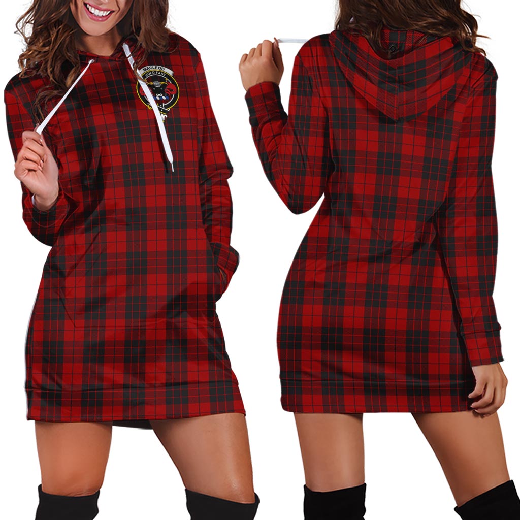 MacLeod of Raasay Highland Tartan Hoodie Dress with Family Crest - Tartan Vibes Clothing