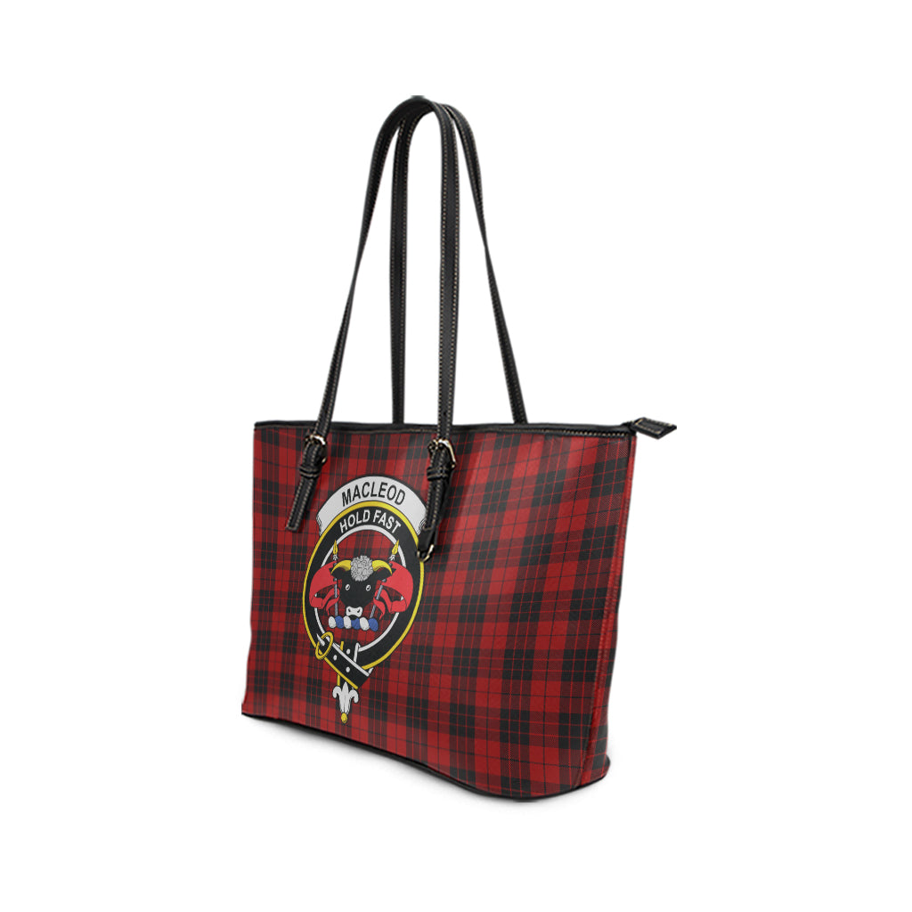 macleod-of-raasay-highland-tartan-leather-tote-bag-with-family-crest