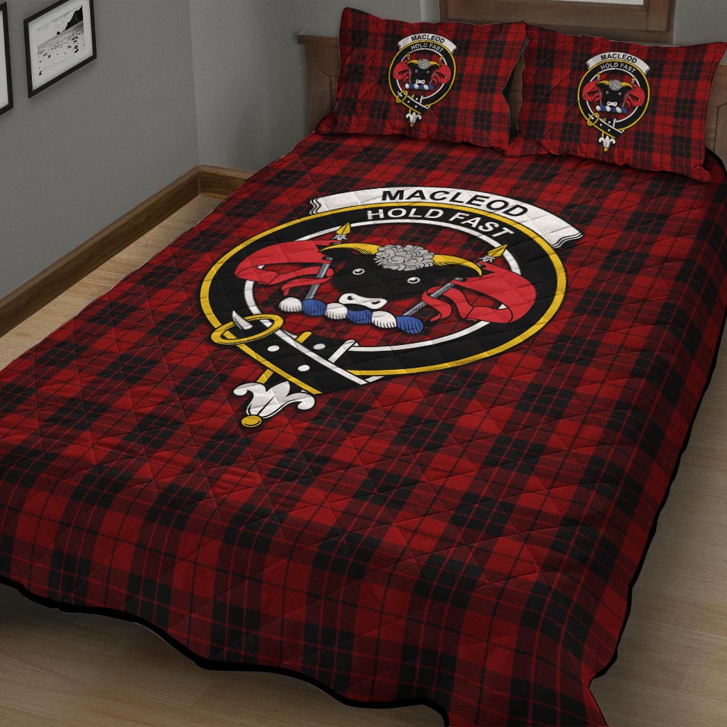 MacLeod of Raasay Highland Tartan Quilt Bed Set with Family Crest - Tartan Vibes Clothing