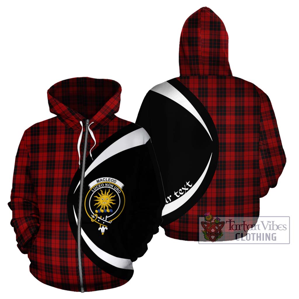 MacLeod of Raasay Highland Tartan Hoodie with Family Crest Circle Style - Tartan Vibes Clothing