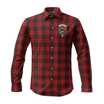 MacLeod of Raasay Highland Tartan Long Sleeve Button Up Shirt with Family Crest