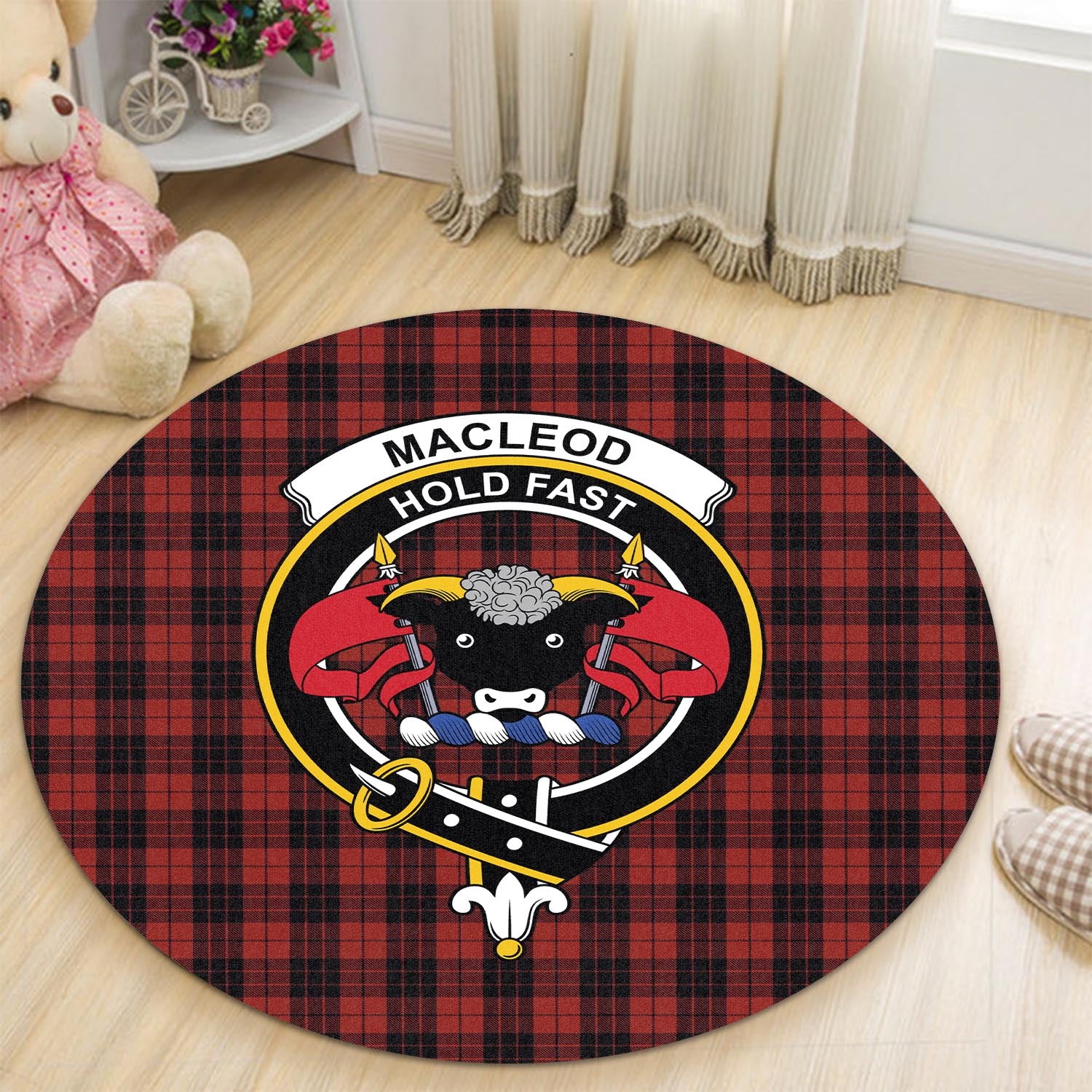 macleod-of-raasay-highland-tartan-round-rug-with-family-crest