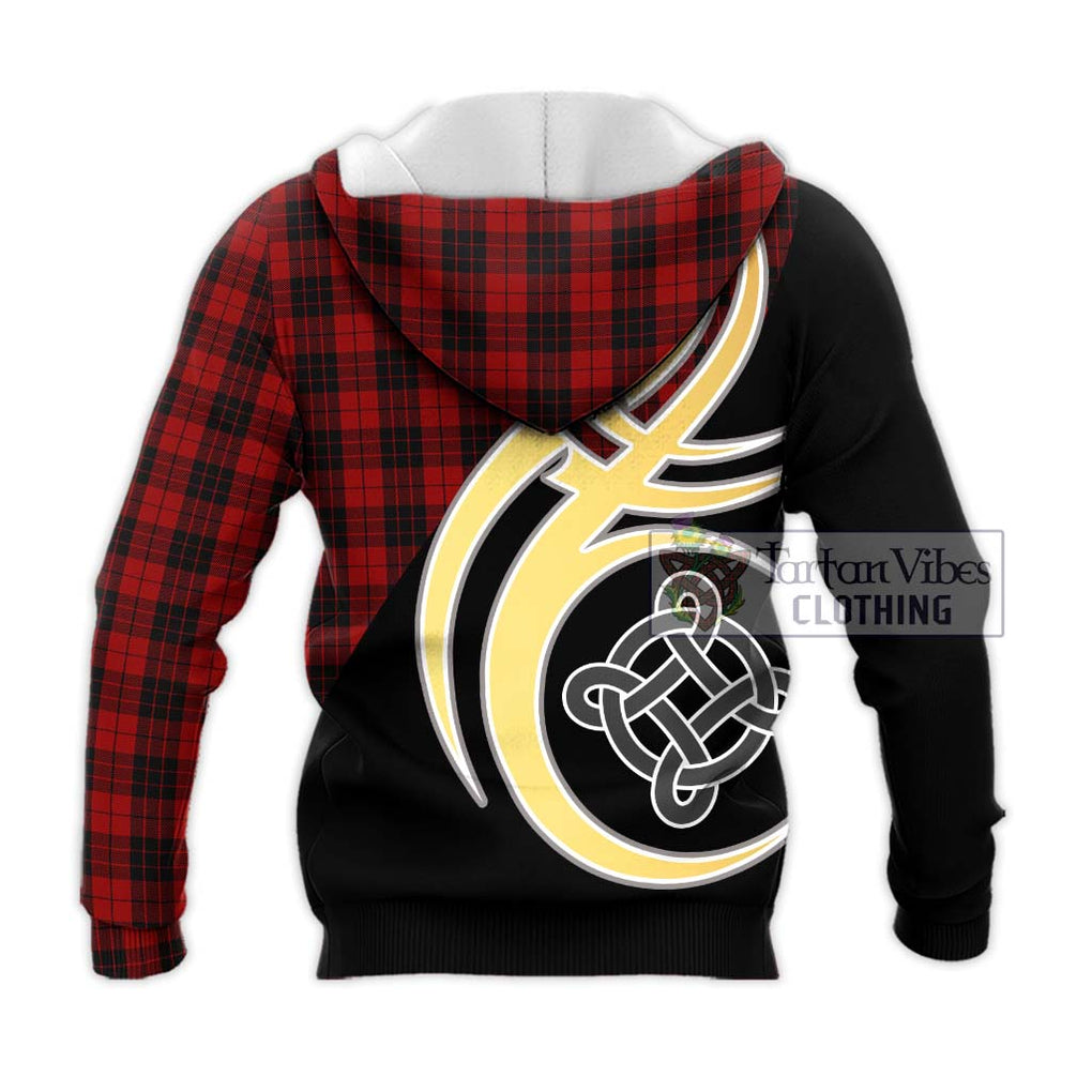 MacLeod of Raasay Highland Tartan Knitted Hoodie with Family Crest and Celtic Symbol Style - Tartan Vibes Clothing