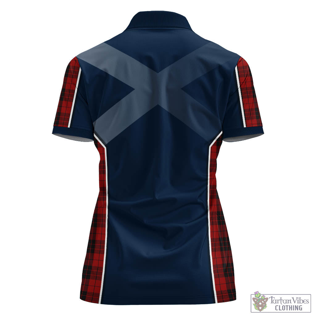 Tartan Vibes Clothing MacLeod of Raasay Highland Tartan Women's Polo Shirt with Family Crest and Scottish Thistle Vibes Sport Style