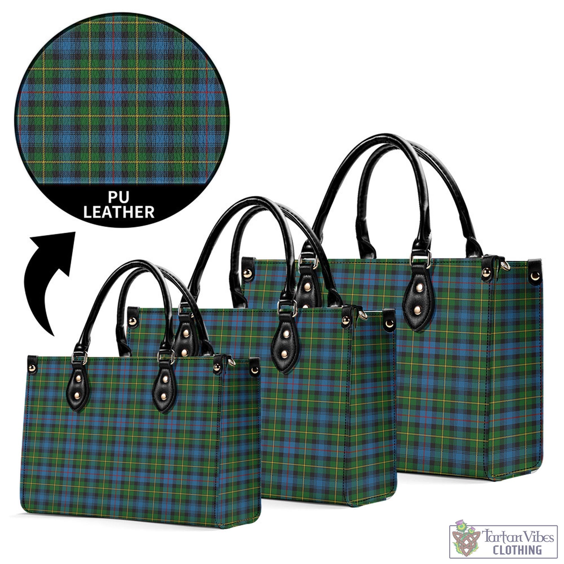 Tartan Vibes Clothing MacLeod of Skye Tartan Luxury Leather Handbags