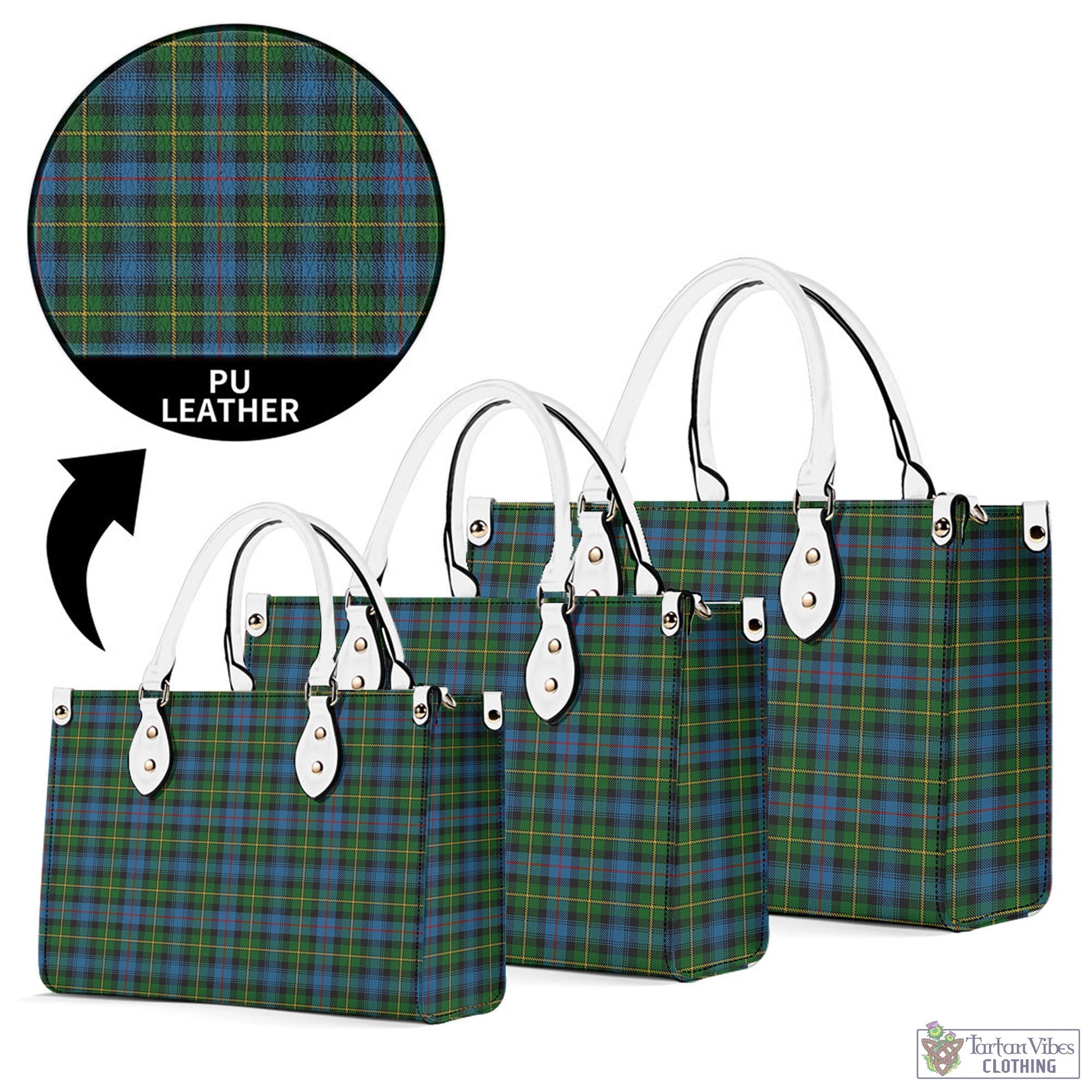 Tartan Vibes Clothing MacLeod of Skye Tartan Luxury Leather Handbags