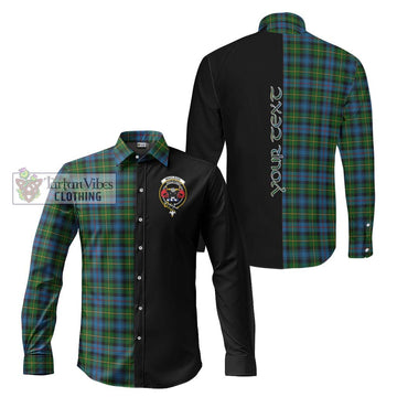 MacLeod of Skye Tartan Long Sleeve Button Shirt with Family Crest and Half Of Me Style