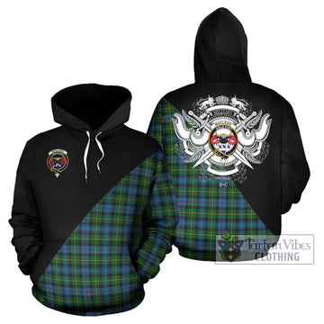 MacLeod of Skye Tartan Hoodie with Family Crest and Military Logo Style