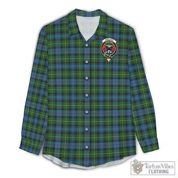 MacLeod of Skye Tartan Women's Casual Shirt with Family Crest