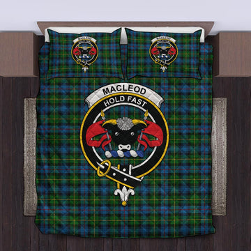 MacLeod of Skye Tartan Quilt Bed Set with Family Crest