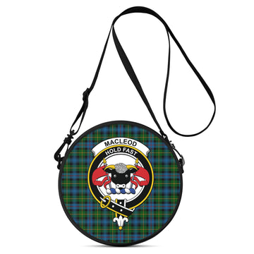 MacLeod of Skye Tartan Round Satchel Bags with Family Crest