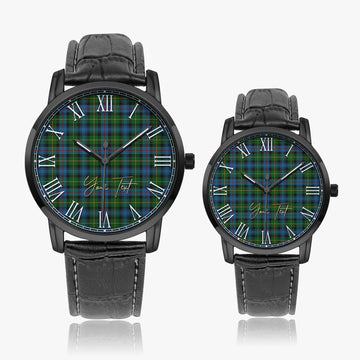 MacLeod of Skye Tartan Personalized Your Text Leather Trap Quartz Watch