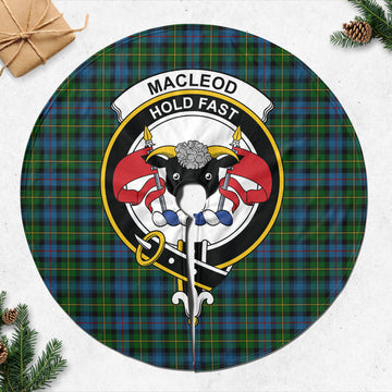 MacLeod of Skye Tartan Christmas Tree Skirt with Family Crest