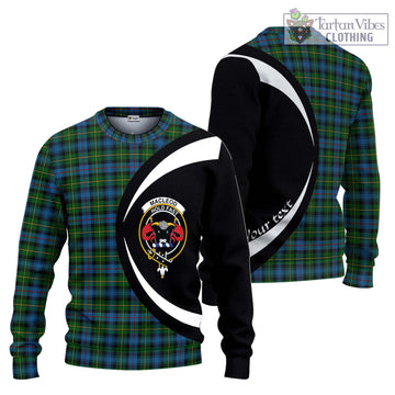 MacLeod of Skye Tartan Ugly Sweater with Family Crest Circle Style