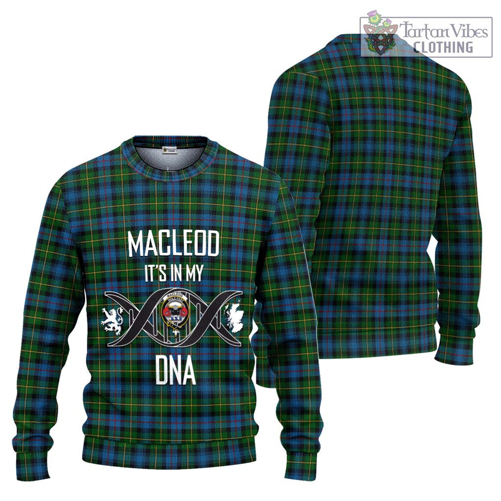 MacLeod of Skye Tartan Knitted Sweater with Family Crest DNA In Me Style Unisex - Tartanvibesclothing Shop