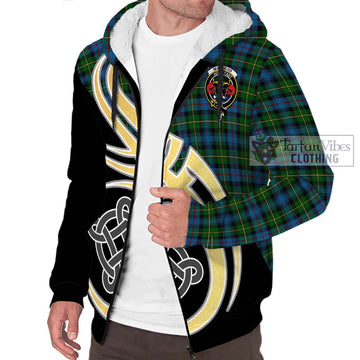 MacLeod of Skye Tartan Sherpa Hoodie with Family Crest and Celtic Symbol Style