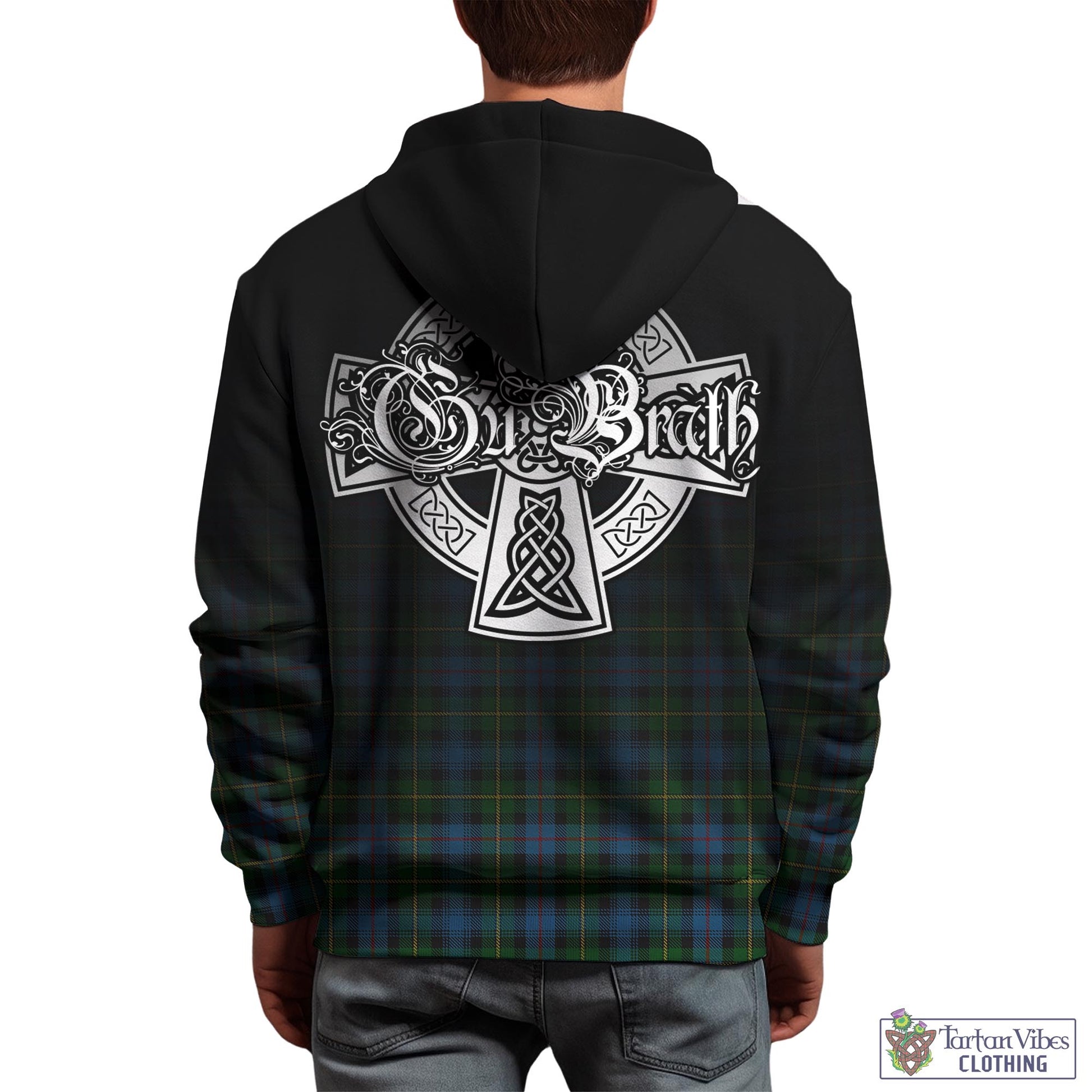 Tartan Vibes Clothing MacLeod of Skye Tartan Hoodie Featuring Alba Gu Brath Family Crest Celtic Inspired