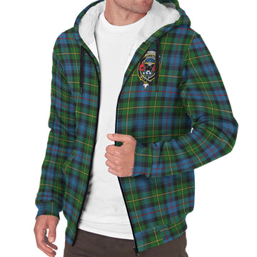 MacLeod of Skye Tartan Sherpa Hoodie with Family Crest