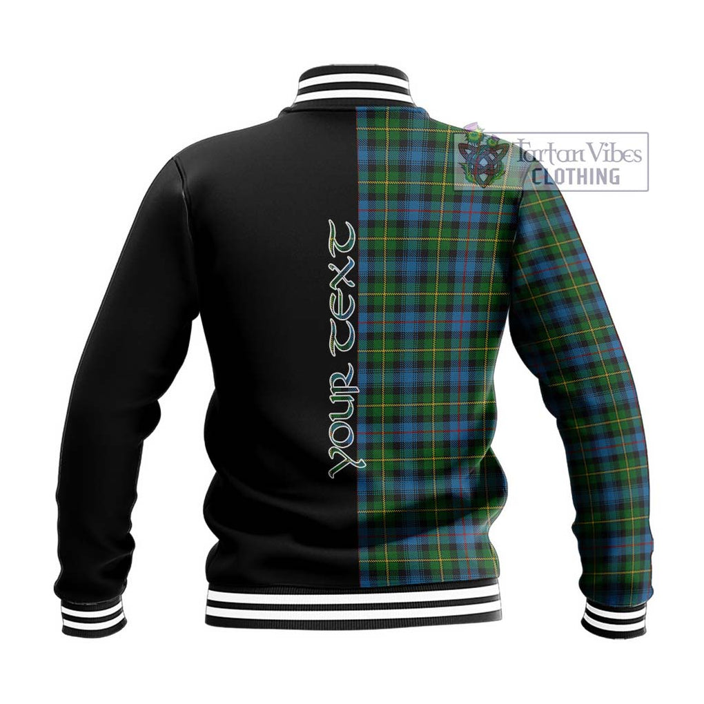 MacLeod of Skye Tartan Baseball Jacket with Family Crest and Half Of Me Style - Tartanvibesclothing Shop