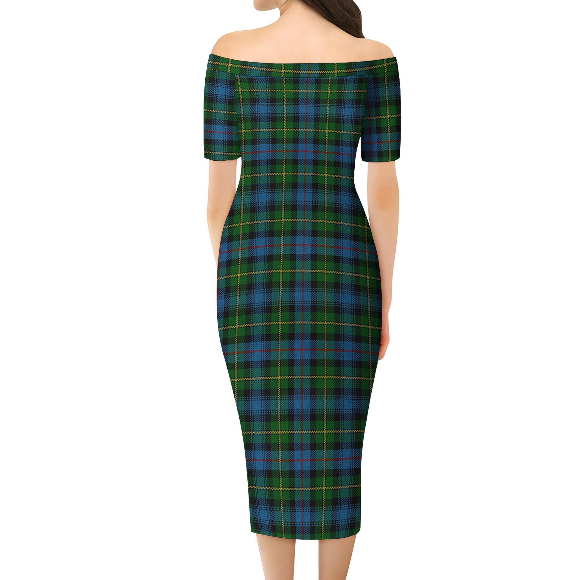 MacLeod of Skye Tartan Off Shoulder Lady Dress - Tartanvibesclothing