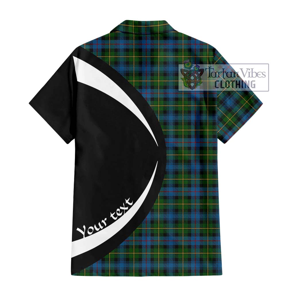 MacLeod of Skye Tartan Short Sleeve Button Up with Family Crest Circle Style - Tartan Vibes Clothing