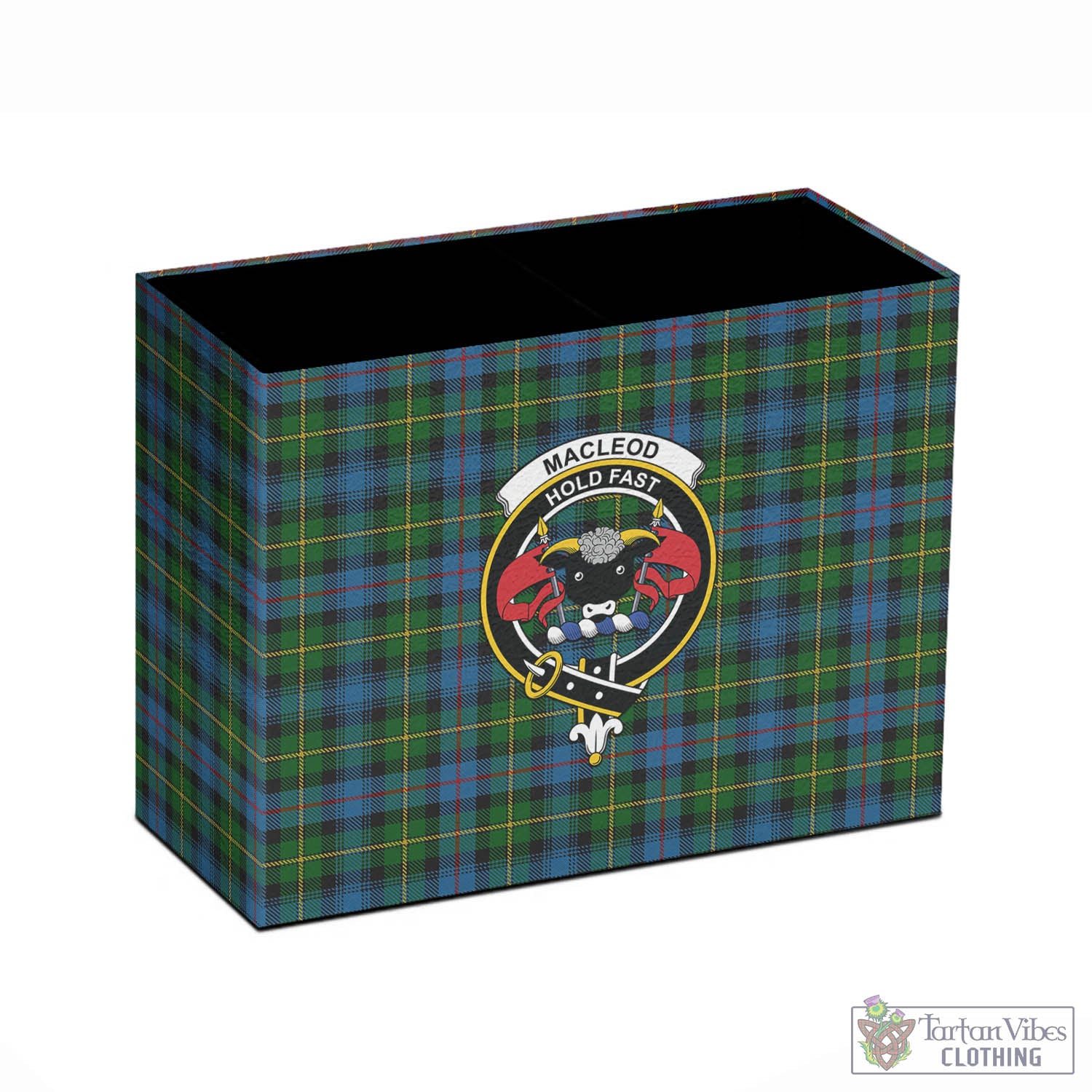 Tartan Vibes Clothing MacLeod of Skye Tartan Pen Holder with Family Crest