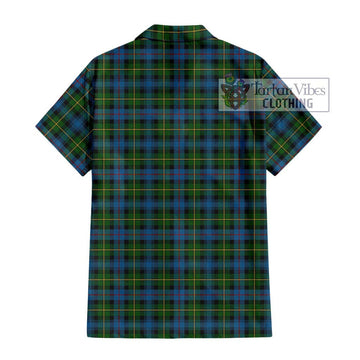 MacLeod of Skye Tartan Short Sleeve Button Shirt with Family Crest DNA In Me Style