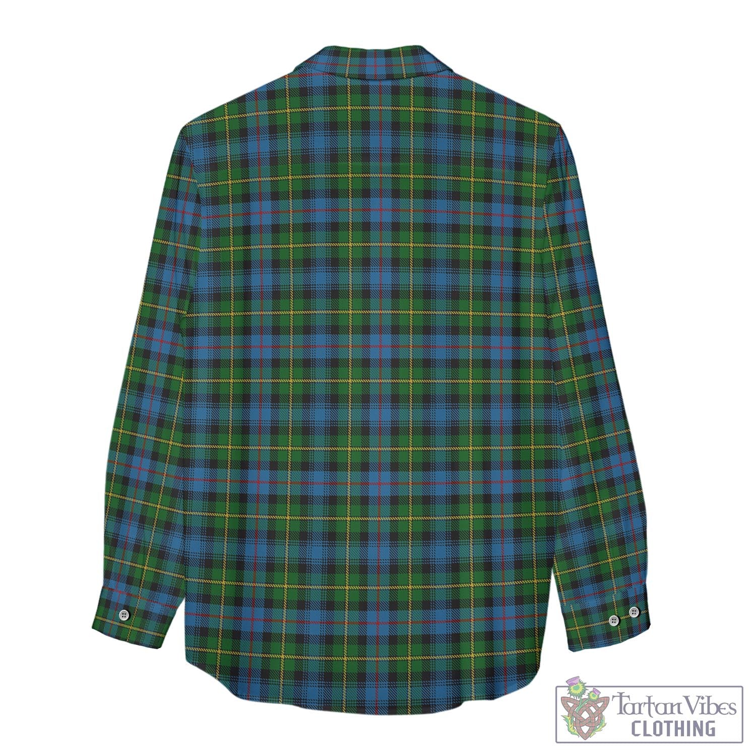 Tartan Vibes Clothing MacLeod of Skye Tartan Womens Casual Shirt with Family Crest