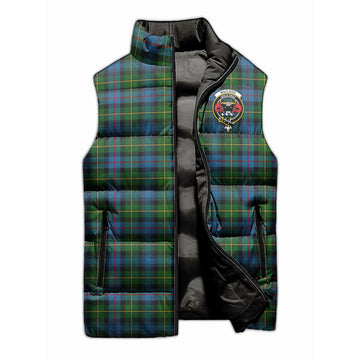 MacLeod of Skye Tartan Sleeveless Puffer Jacket with Family Crest