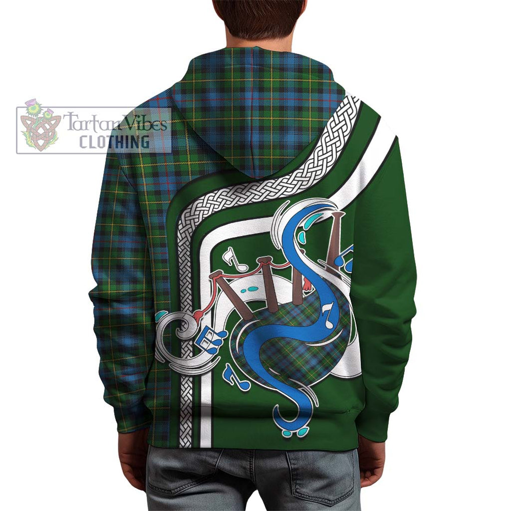 MacLeod of Skye Tartan Hoodie with Epic Bagpipe Style - Tartanvibesclothing Shop