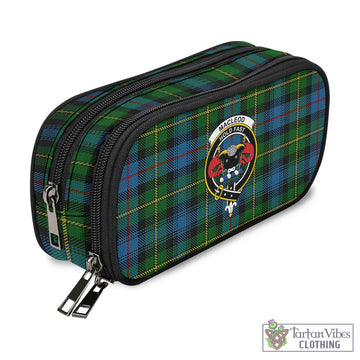 MacLeod of Skye Tartan Pen and Pencil Case with Family Crest