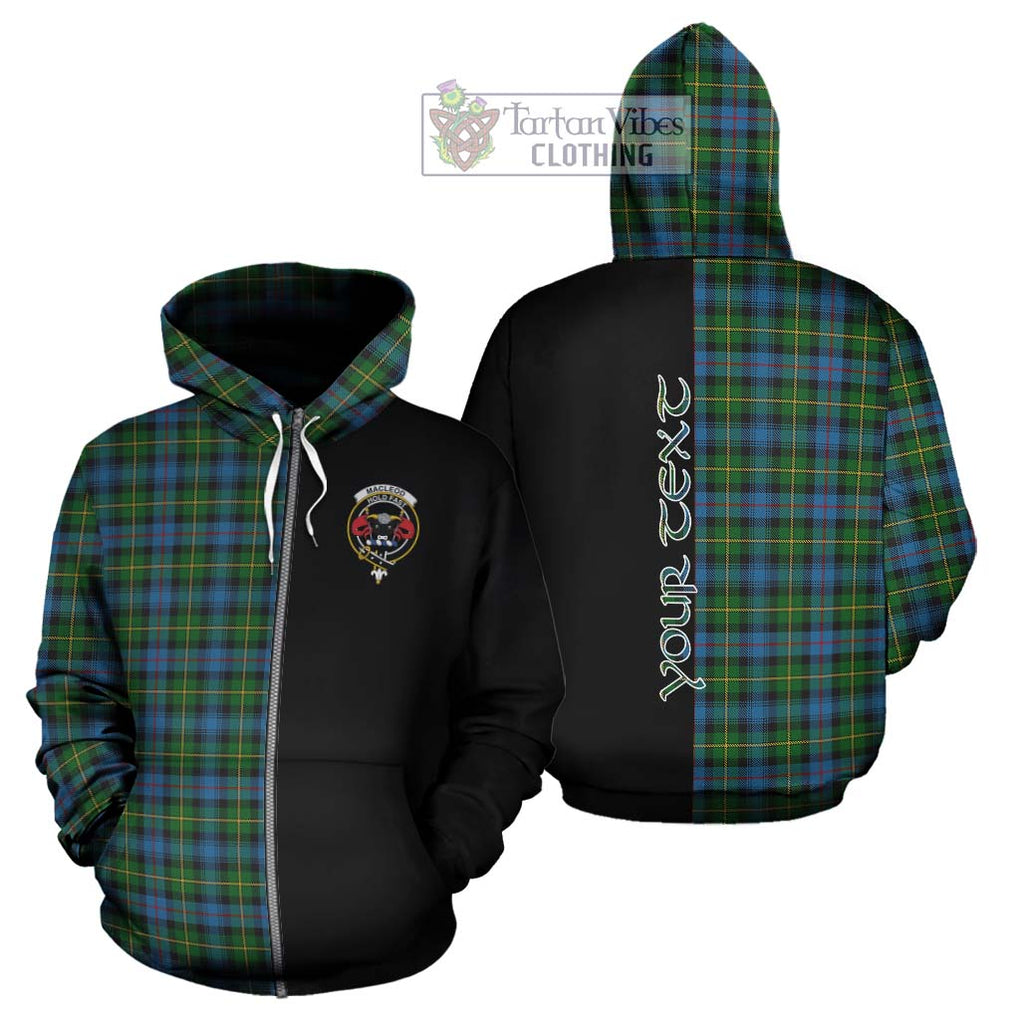 MacLeod of Skye Tartan Hoodie with Family Crest and Half Of Me Style - Tartanvibesclothing Shop