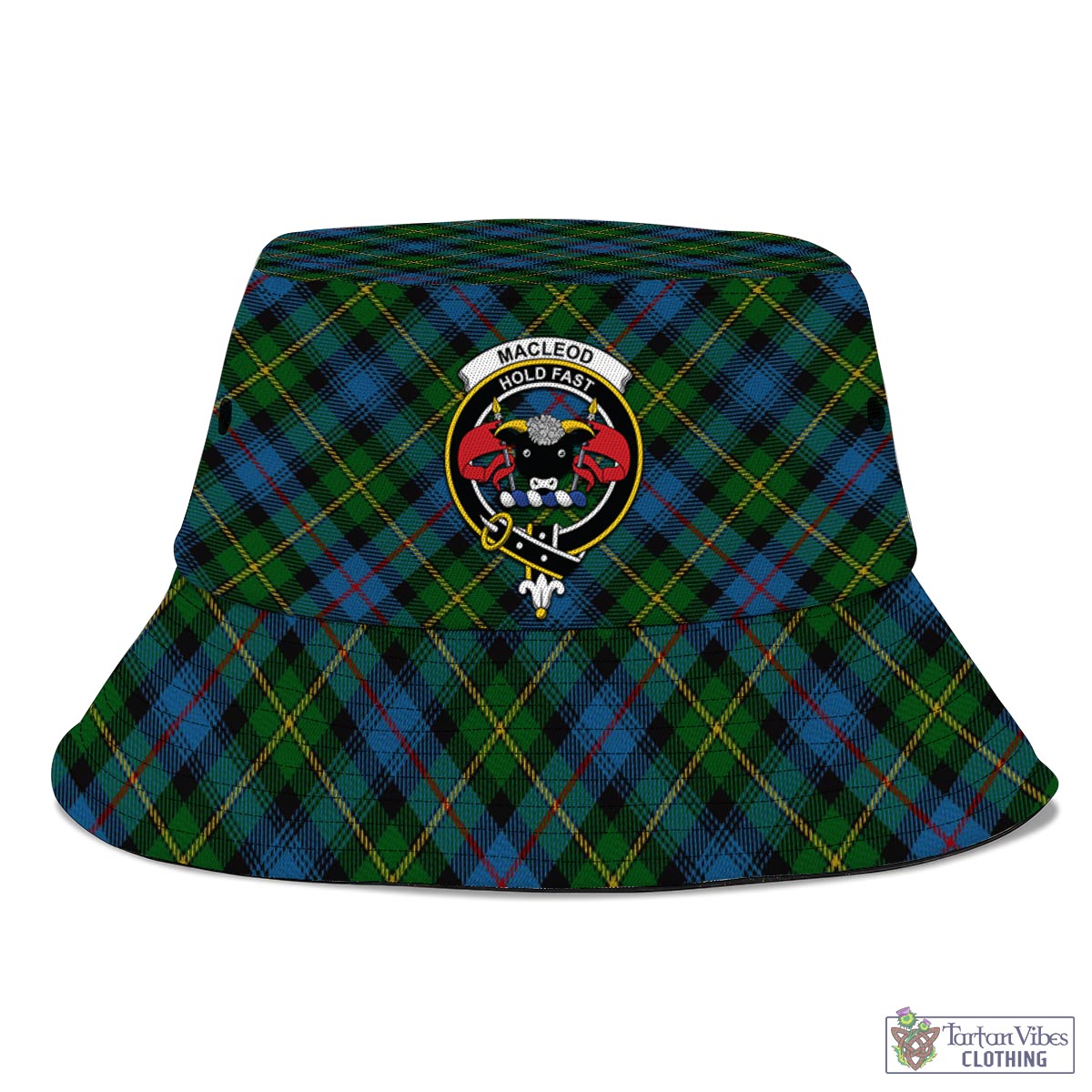 Tartan Vibes Clothing MacLeod of Skye Tartan Bucket Hat with Family Crest