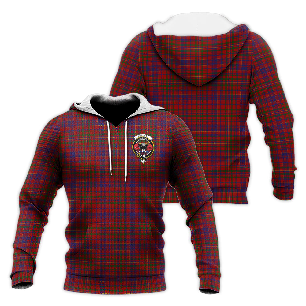 macleod-red-tartan-knitted-hoodie-with-family-crest