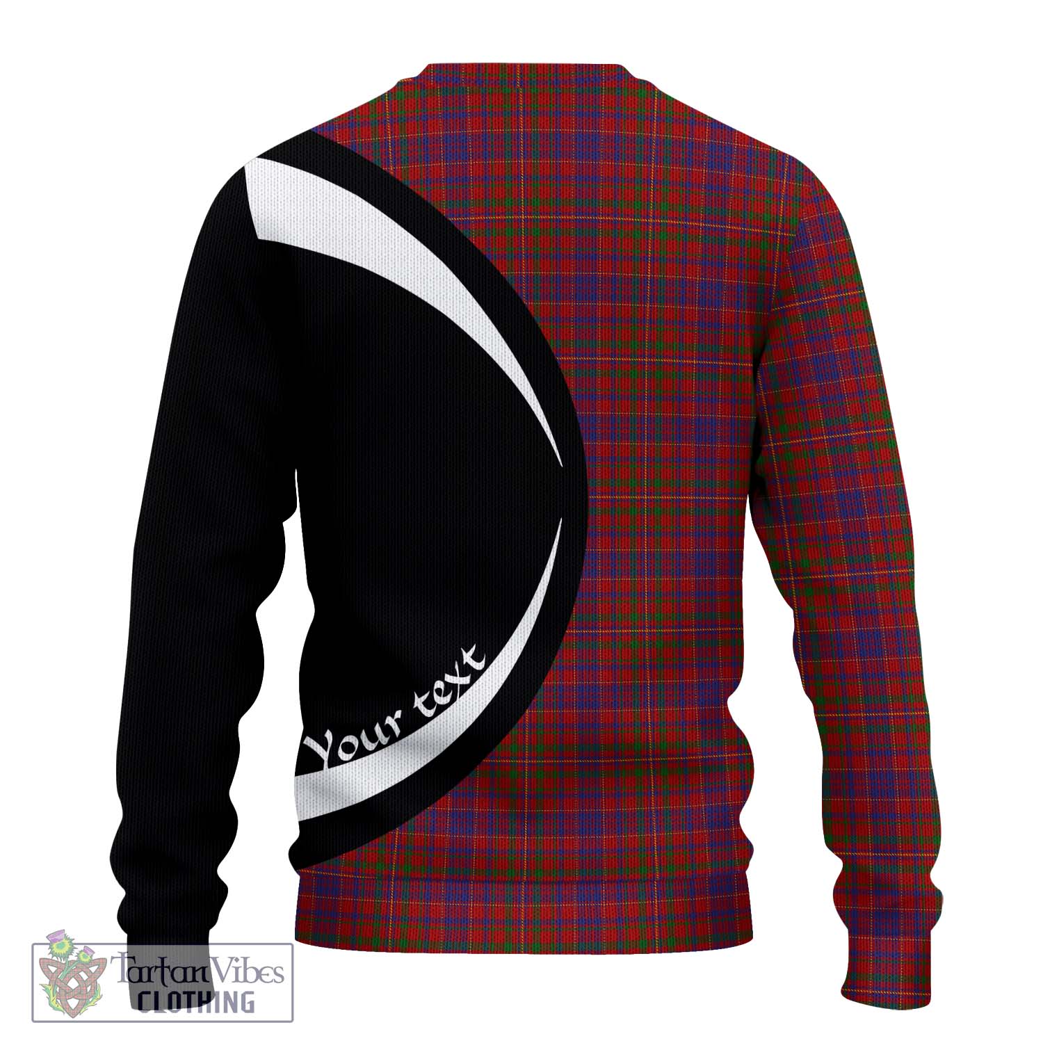 MacLeod Red Tartan Knitted Sweater with Family Crest Circle Style - Tartan Vibes Clothing