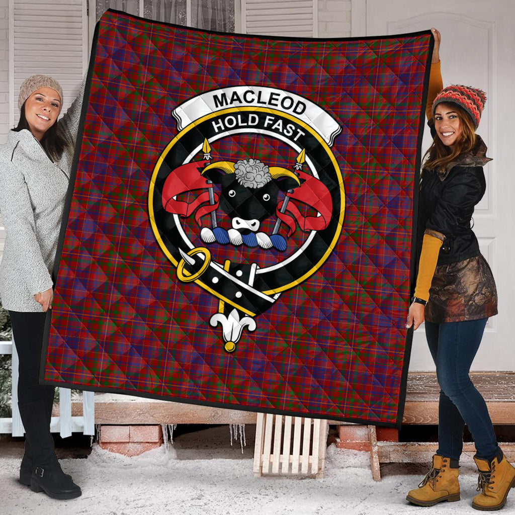 macleod-red-tartan-quilt-with-family-crest