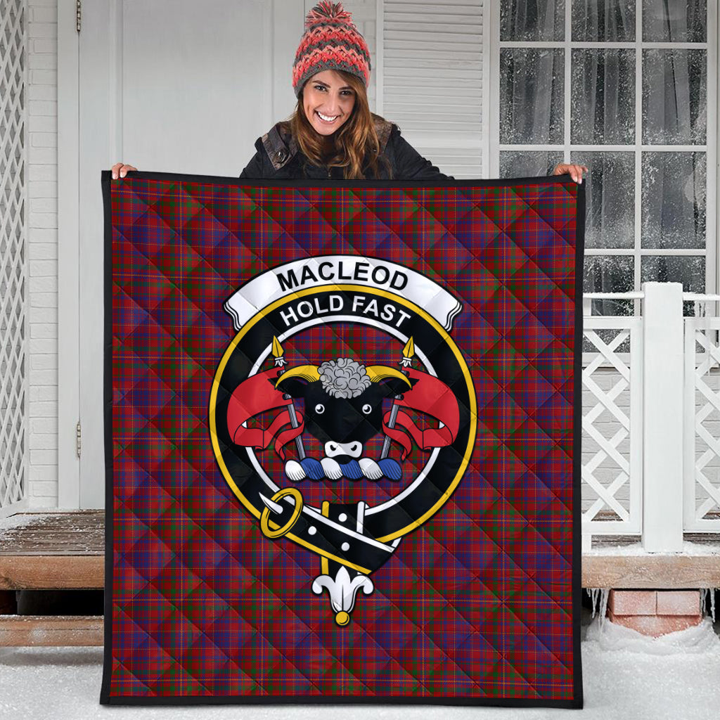 macleod-red-tartan-quilt-with-family-crest