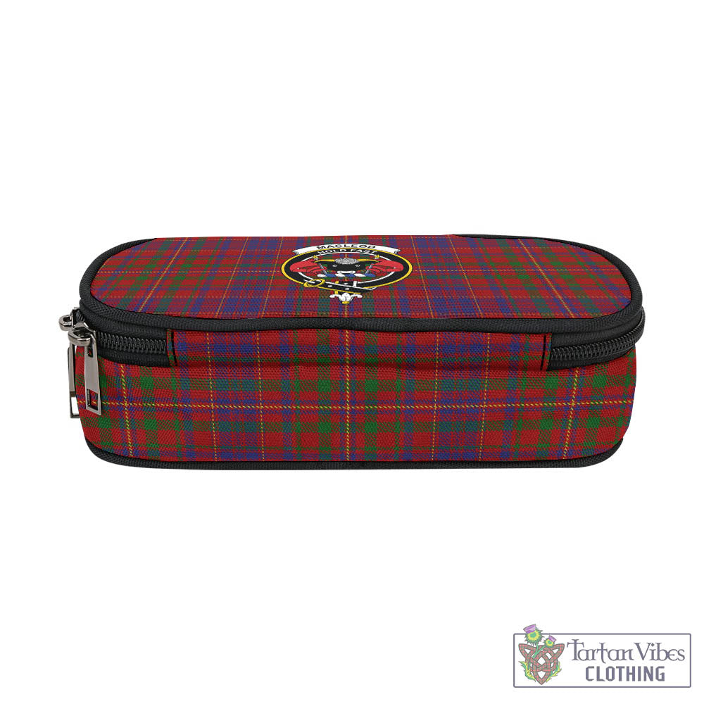 Tartan Vibes Clothing MacLeod Red Tartan Pen and Pencil Case with Family Crest