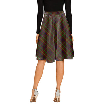 MacMaster (McMaster) Tartan Melete Pleated Midi Skirt Cross Style - Tartan Vibes Clothing