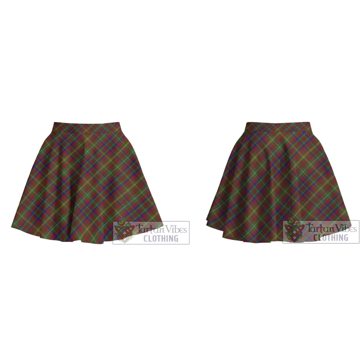 MacMaster (McMaster) Tartan Women's Plated Mini Skirt Cross Style - Tartan Vibes Clothing