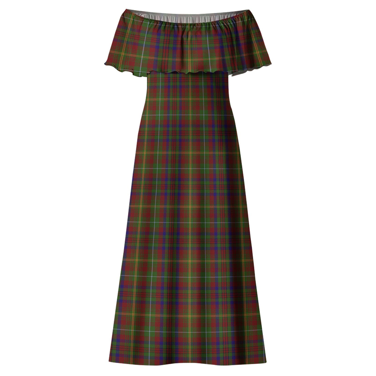 MacMaster (McMaster) Tartan Off Shoulder Long Dress - Tartan Vibes Clothing