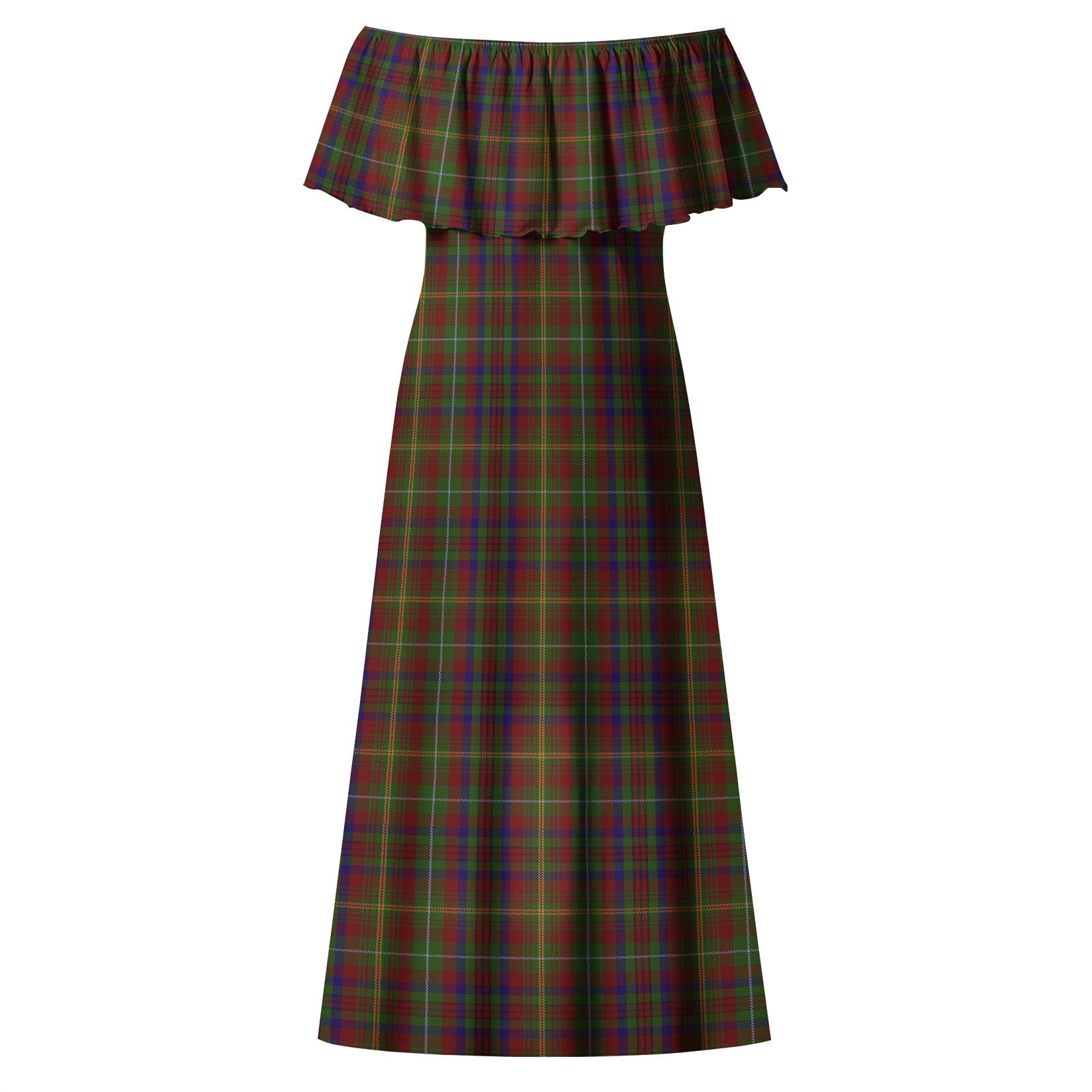 MacMaster (McMaster) Tartan Off Shoulder Long Dress - Tartan Vibes Clothing