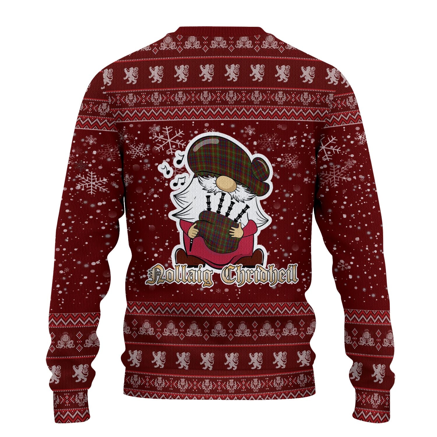 MacMaster Clan Christmas Family Knitted Sweater with Funny Gnome Playing Bagpipes - Tartanvibesclothing